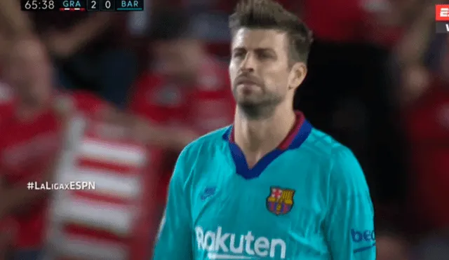 Álvaro Vadillo, el punto penal, marcó el segundo gol del Granada sobre el FC Barcelona| Foto: ESPN