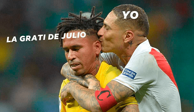 El beso que Paolo Guerrero le dio a Pedro Gallese en el partido Perú vs. Uruguay por Copa América ha generado diversos memes en Facebook.