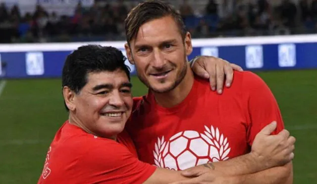 Facebook: Diego Maradona sorprendió con emotivo mensaje a Francesco Totti 