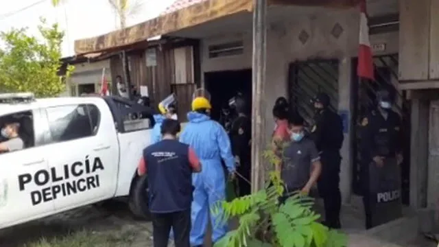 Personal de la Policía acudió a la vivienda en Iquitos. Créditos: Julia Saldaña / La República.