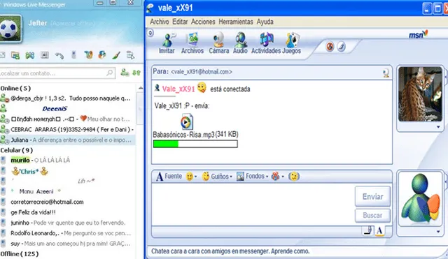 Desliza para ver cómo lucía MSN Messenger. Foto: Captura.