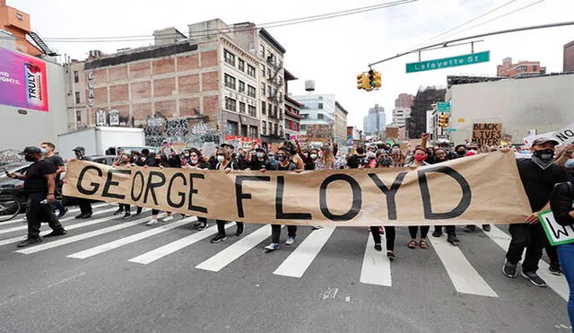 Protesta de este martes 2 de junio en Nueva York por la muerte de George Floyd. Foto: EFE