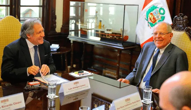 PPK y secretario general de la OEA se reúnen en Palacio de Gobierno