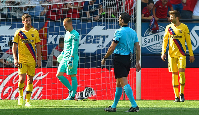 Barcelona igualó 2-2 ante Osasuna por la tercera jornada de La Liga Santander. (Foto: AFP)