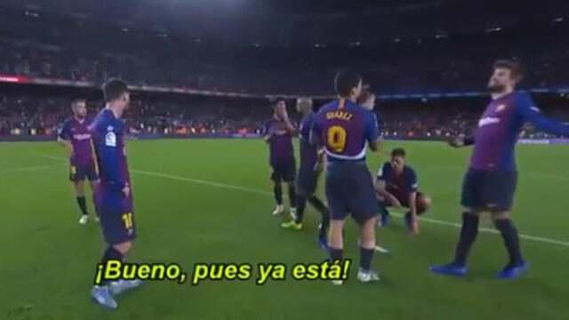 Luis Suárez y Gerard Piqué discutieron acaloradamente tras caída del Barcelona [VIDEO]