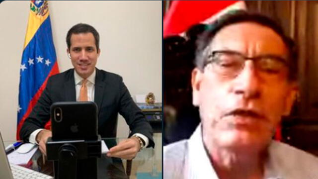 Juan Guaidó y Martín Vizcarra. Foto: captura de pantalla.