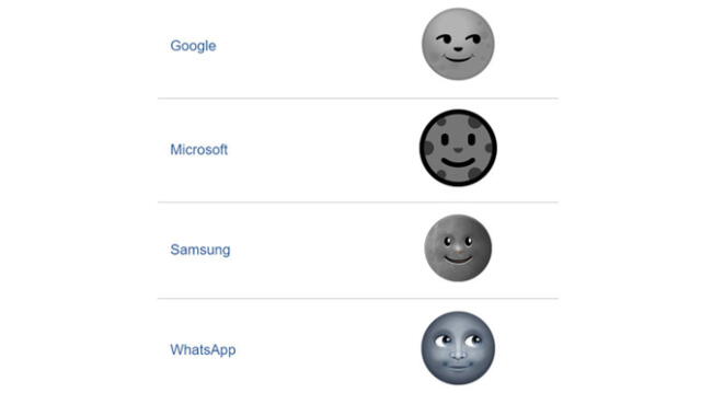 El emoji de WhatsApp de la cara de Luna Negra es como el Hombre de la Luna.