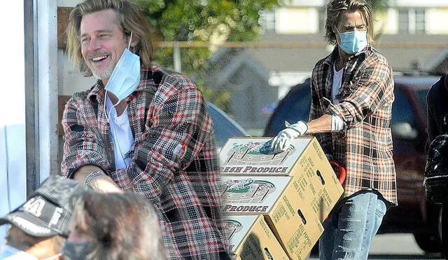 Brad Pitt es captado llevando ayuda a familias de bajos recursos