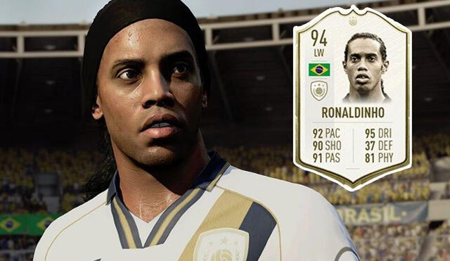 Ronaldinho aparece en el modo Ultimate Team en FIFA 20. Foto: Internet