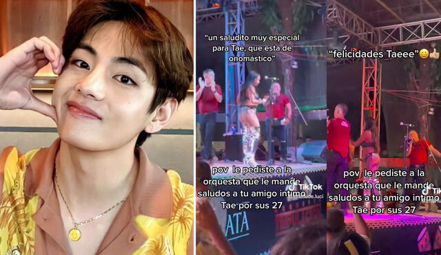 Taehyung: curioso momento en Perú por el cumpleaños del ídolo k-pop. Foto: BIGHIT/capturas