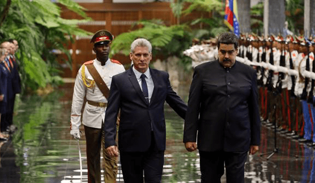 Díaz-Canel recibió a Nicolás Maduro en el Palacio de la Revolución en Cuba