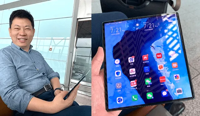 CEO de Huawei fue captado con lo que sería la nueva versión del Mate X.