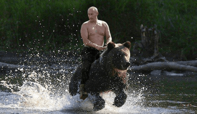 Facebook: Le preguntaron a Vladimir Putin por su meme montando un oso y esto dijo
