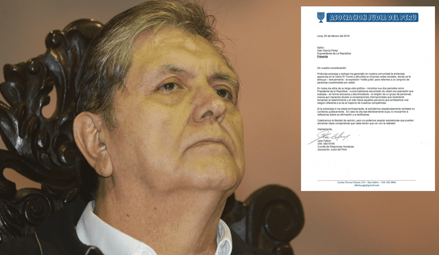 Asociación Judía del Perú pide a Alan García que rectifique sus expresiones