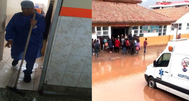 Hospital de Cusco se inundó.
