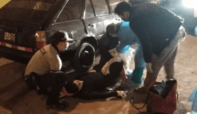 Trujillo: Policía ayuda a dar a luz a madre en la pista