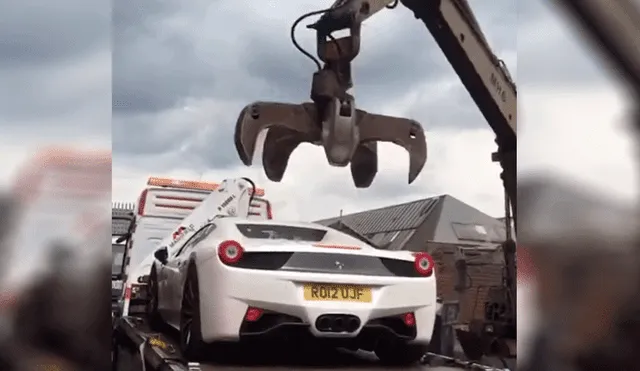 YouTube: Millonario ve cómo destruyen su Ferrari y tiene esta reacción [VIDEO]