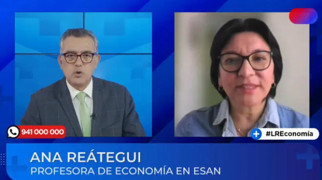 Rumi Cevallos entrevista a la economista Ana Reátegui, profesora de la Universidad ESAN. Foto: Captura.