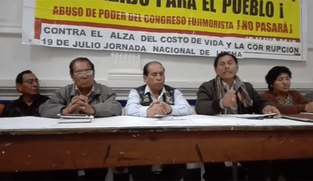 Junín: CGTP calificó de populista el mensaje a la Nación del presidente Vizcarra