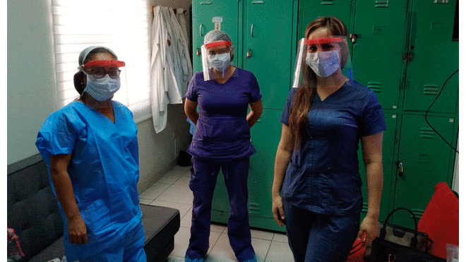 Coronavirus: joven realiza máscaras protectoras para personal de salud 