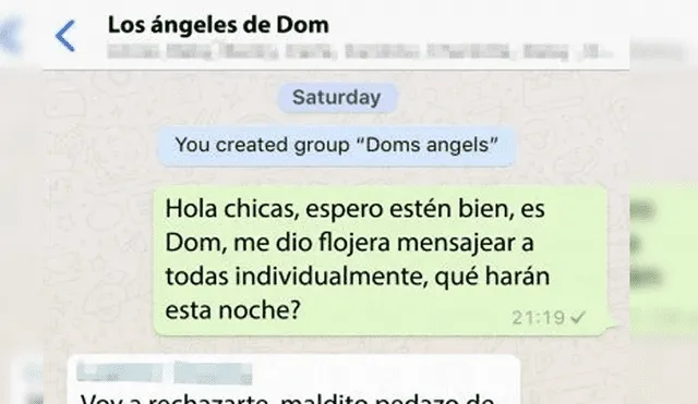 WhatsApp Viral: Se embriaga y luego se insinúa a 52 chicas en chat grupal [FOTOS]