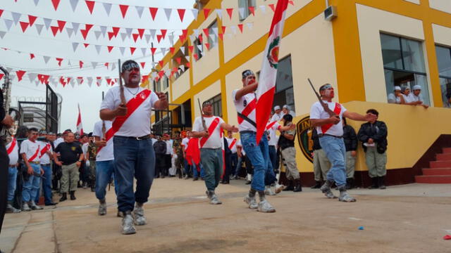 Internos del penal de Chiclayo realizaron un desfile por Fiestas Patrias [VIDEO]
