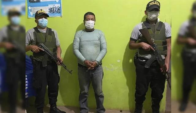 Celestino Calderón Ochoa, conocido como el 'Pablo Escobar de Sandia', fue detenido por la Policía Nacional, en Sandia. Foto: PNP