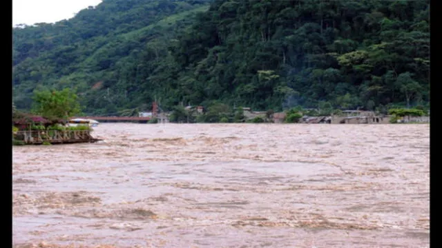 Río Perené incrementa su caudal por lluvias presentadas en selva central