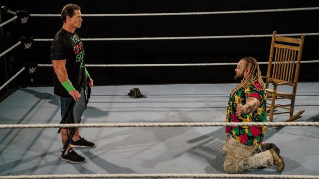 Wyatt recordando su lucha con Cena en Wrestlemania XXX.