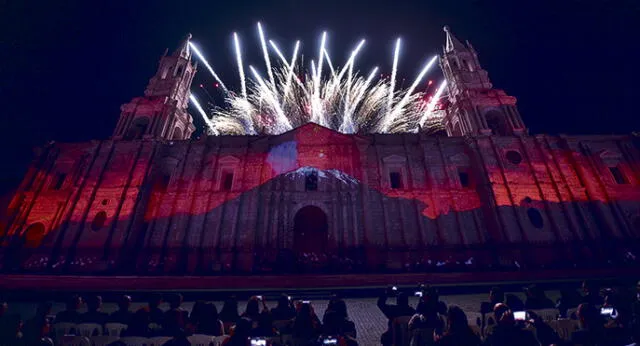 Fiesta de luces en Arequipa [VIDEO]