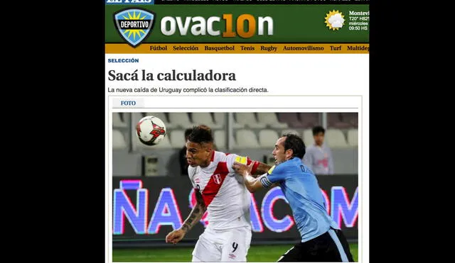 Revisa las portadas de los diarios de Uruguay tras el triunfo de Perú por 2-1 [FOTOS]