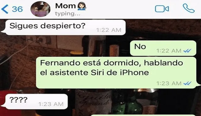 WhatsApp: Creía que era Siri, y le confiesa secreto a su hijo [FOTOS]