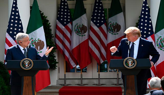 AMLO y Trump en la Casa Blanca. Foto: AFP