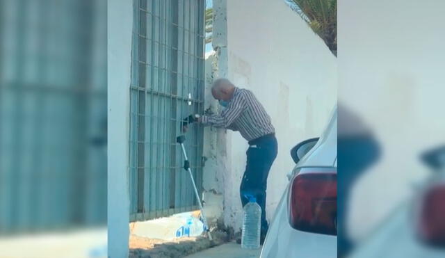 Desliza las imágenes para conocer el conmovedor gesto de un anciano para ayudar a un pequeño felino. Foto: Captura de Facebook