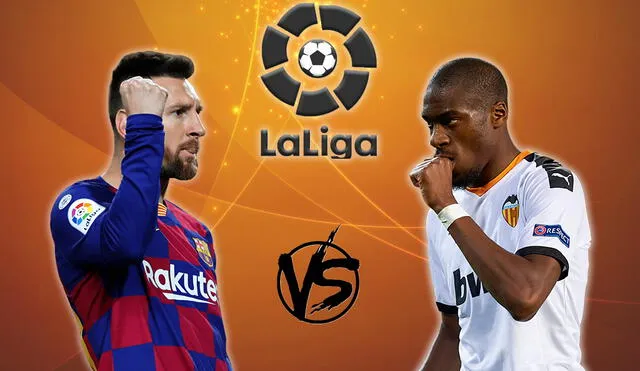Barcelona vs Valencia EN VIVO con Lionel Messi por La Liga Santander. Foto: Composición