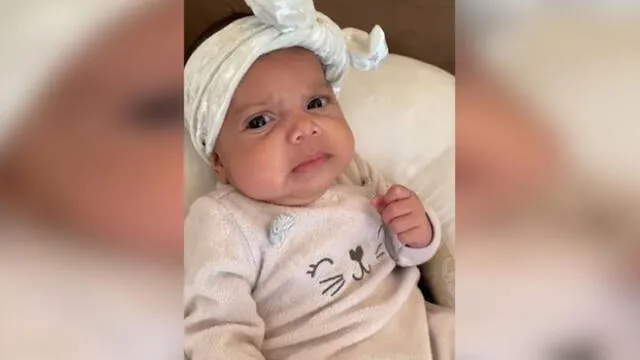 Desliza para descubrir la insólita reacción de una bebé al verse a sí misma llorando en video. Foto: Captura.