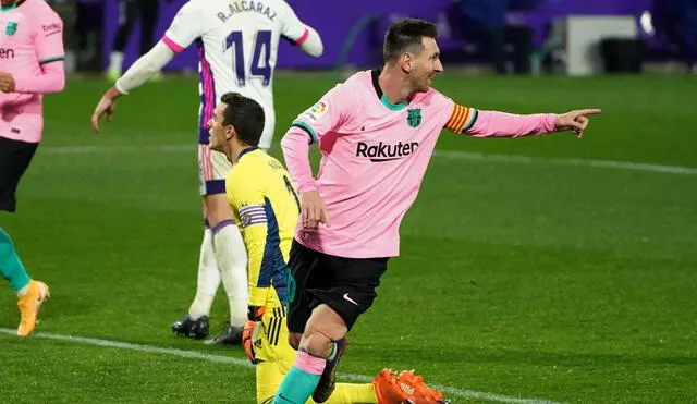 Barcelona goleó 3-0 al Valladolid con gol de Messi por LaLiga Santander 