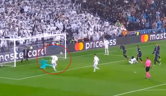 Real Madrid vs PSG: gol de Benzema en la Champions League. Foto: captura de video.