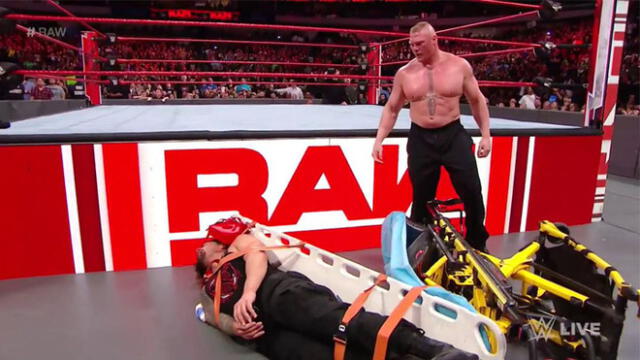 WWE: Brock Lesnar reapareció en Raw y acabó con Roman Reigns