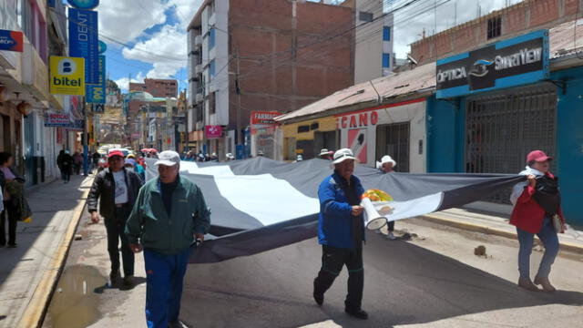 Protestas de organizaciones sociales. Foto: Kleber Sánchez/URPI