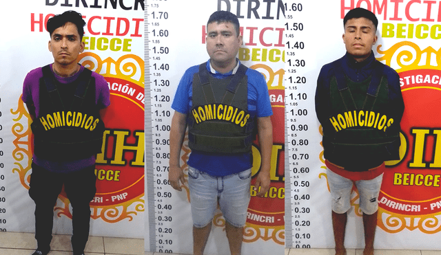 Estos criminales son acusados de asesinar a un comerciante de Comas. Foto: PNP