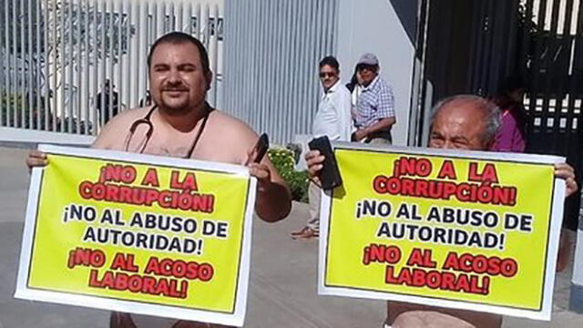 Protesta frente al Hospital II EsSalud Abancay, Apurímac. Foto: Diario Pregón