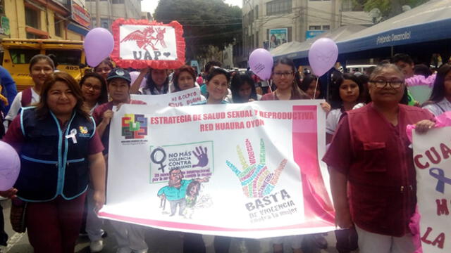 Huacho: realizan pasacalle de sensibilización por la eliminación de la violencia contra la mujer [FOTOS]