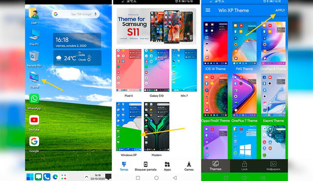 ¿Te gustaría que tu celular Android tenga el aspecto del recordado Windows XP, con íconos, ventanas y hasta el botón de inicio? Foto: XatakaAndroid