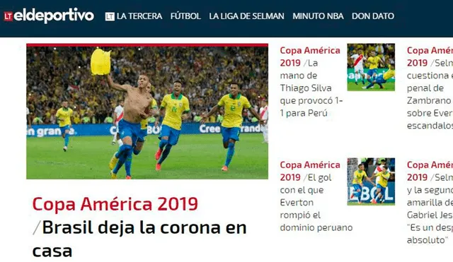 Perú perdió 3-1 ante Brasil por la final de la Copa América 2019. Así reaccionó la prensa internacional.