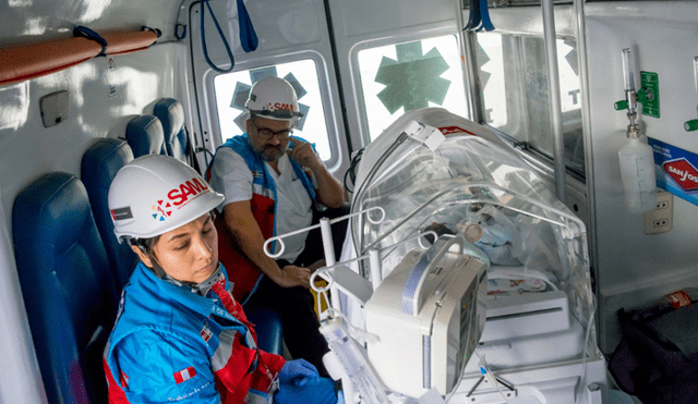 Trasladan vía aérea a bebé prematuro desde Andahuaylas a Lima