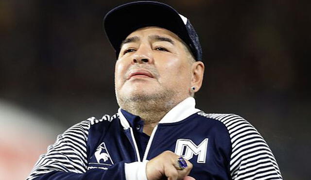 Diego Maradona llegó a Gimnasia en el 2019. Foto: AFP.