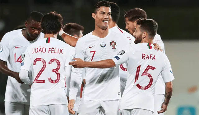 Cristiano Ronaldo marcó cuatro goles en la victoria de Portugal sobre Lituania por la fecha 6 del Grupo B de las Eliminatorias rumbo a la Eurocopa 2020. | Foto: EFE