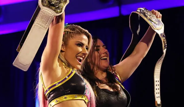 Alexa Bliss y Nikki Cross son las actuales campeonas de parejas. Foto: WWE