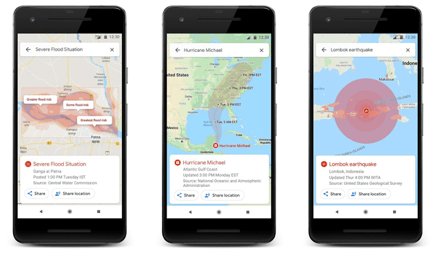 Google Maps lanza función que alertará sobre desastres naturales en tiempo real